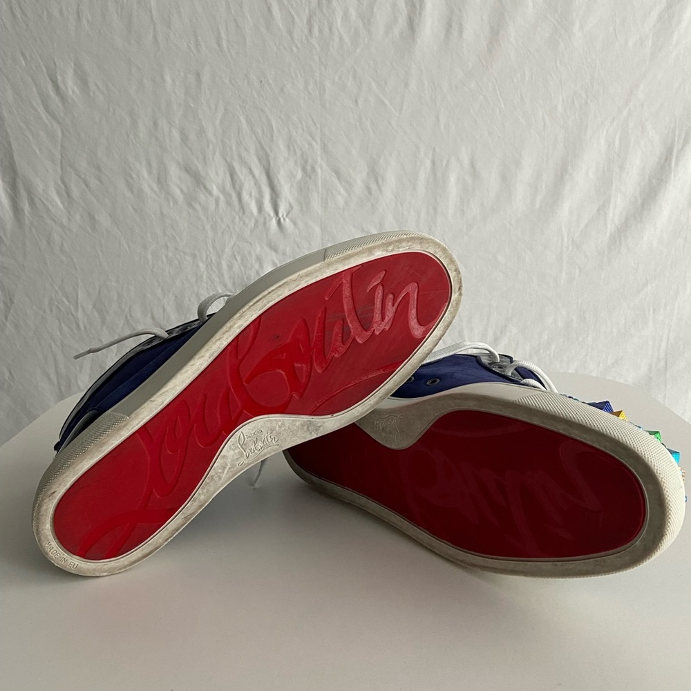 Christian Louboutin Mixkeolouis Flat Suede Multicolor Sneakers - Picture 2 of 7